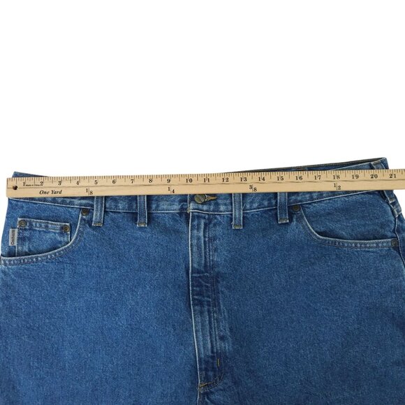 Carhartt Relaxed Fit B160 STW Jeans Mens 44x32 Medium Wash Denim Straight Leg - Picture 3 of 15
